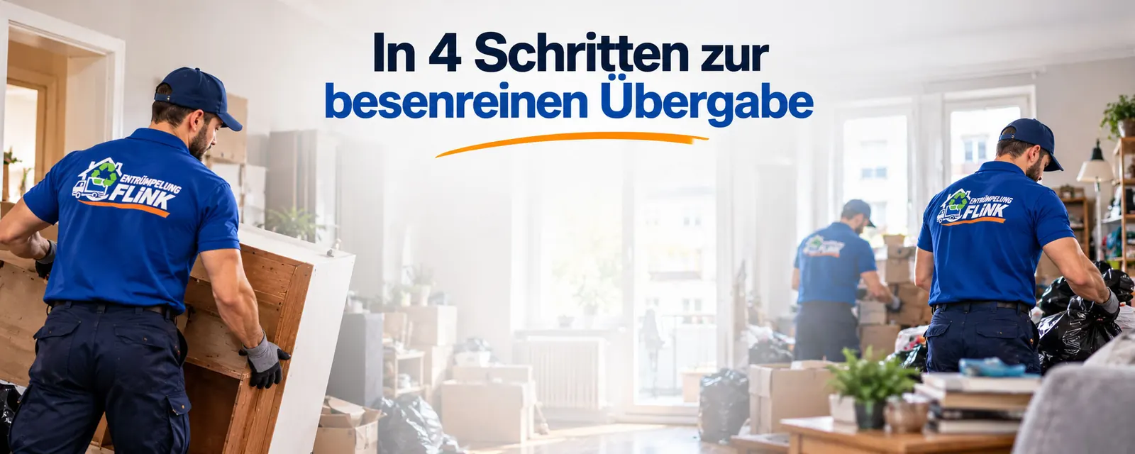 In 4 Schritten zur besenreinen Übergabe – Team von Entrümpelung Flink räumt eine Berliner Wohnung